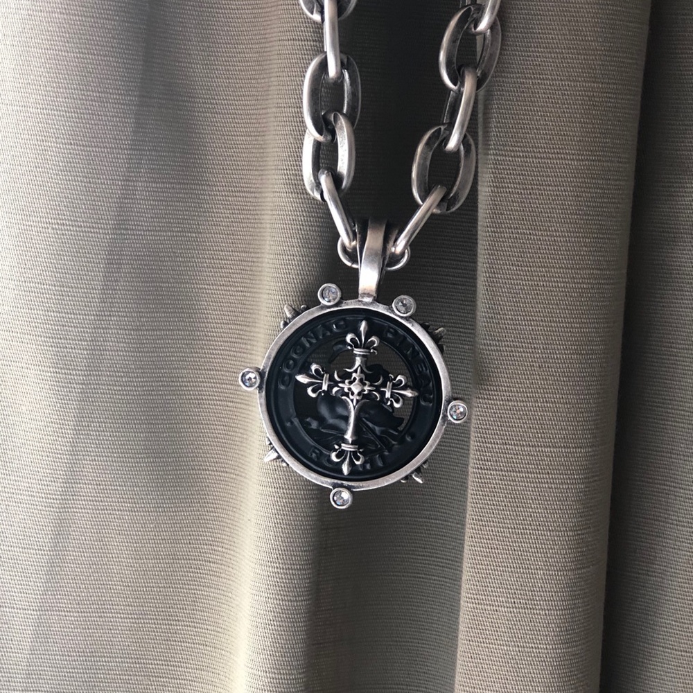 French Kande Pineau Cross necklace